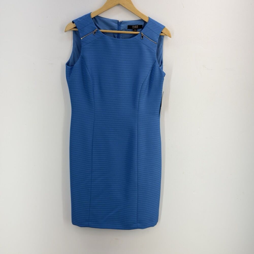 NWT WOMEN'S SZ 8 ALEX MARIE SLEEVELESS BLUE DRESS MULHOLLARD * $129 - Picture 10 of 17